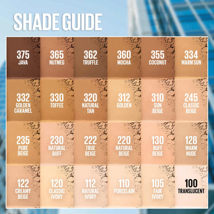 New York Fit Me! Matte + Poreless Foundation Powder, 100 Translucent, 8.5 G, 310 Sun Beige