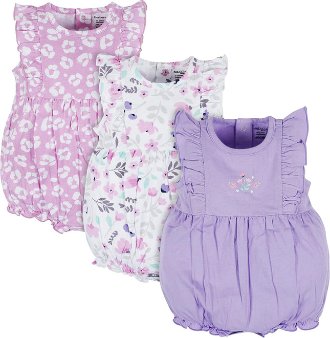 Baby Girls 3-Pack Romper