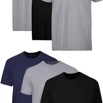 Men'S Undershirt Packs, Stay-Tucked Soft Cotton Undershirts, Best Undershirts for Men, White/Black/Asstd Multipacks