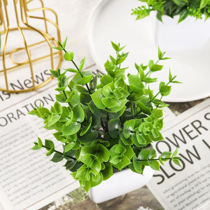 4 Pack Fake Plants Mini Artificial Greenery Potted Plants for Home Decor Indoor Office Table Room Farmhouse