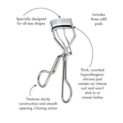 Classic Eyelash Curler for All Eye Shapes with Refill Pads