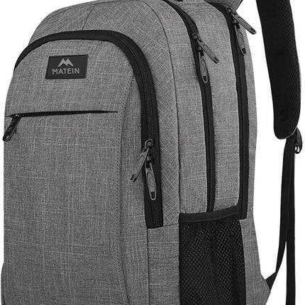 Travel Laptop Backpack, Business anti Theft Slim Sturdy Laptops Backpack Personal Item Bag, Water Resistant College School Computer Bag Gift for Men & Women Fits 15.6 Inch Notebook, Grey