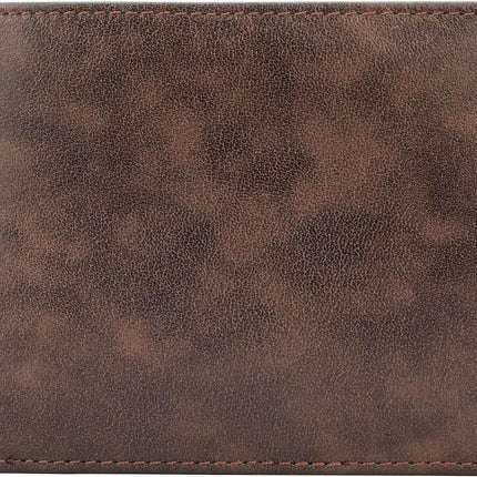Wallet for Men-Genuine Leather RFID Blocking Bifold Stylish Wallet with 2 ID Window