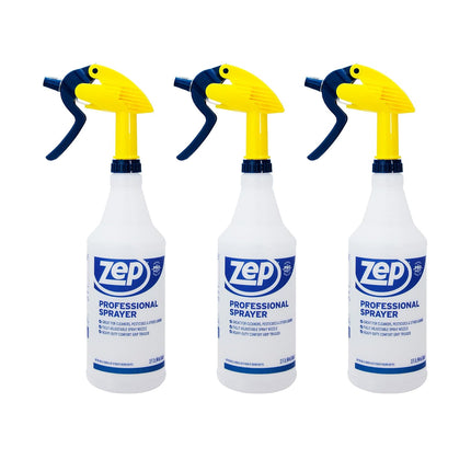 Professional Sprayer Bottle, 32 Oz, Pack of 3, HDPRO1 | Versatile Adjustable Nozzle, Fine Mist or Powerful Spray, Refillable for Diluted Concentrate