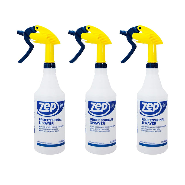 Professional Sprayer Bottle, 32 Oz, Pack of 3, HDPRO1 | Versatile Adjustable Nozzle, Fine Mist or Powerful Spray, Refillable for Diluted Concentrate