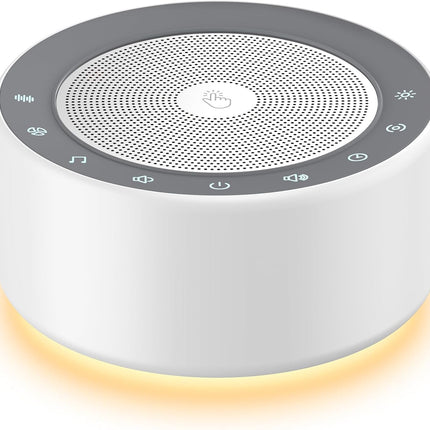White Noise Machine for Baby & Adults, 30 Soothing Sounds, Sleep Sound Machine with 8 Color Night Light, Memory Function, White Noise for Sleeping, Nursery, Office, Travel & Relaxation