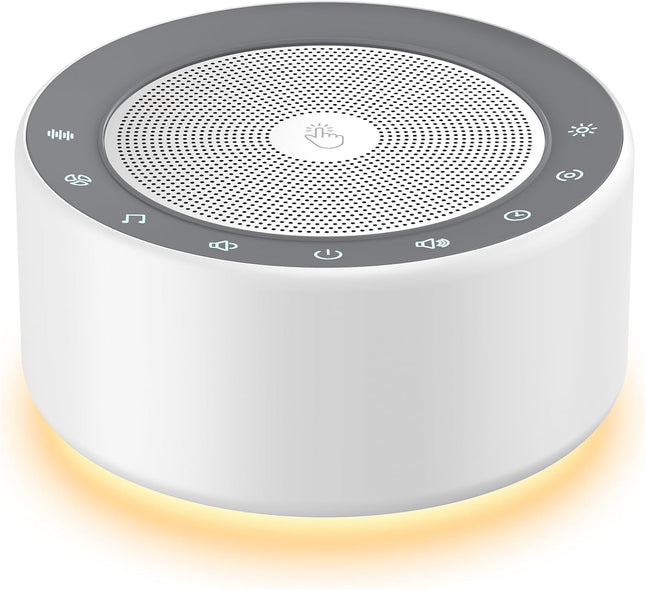White Noise Machine for Baby & Adults, 30 Soothing Sounds, Sleep Sound Machine with 8 Color Night Light, Memory Function, White Noise for Sleeping, Nursery, Office, Travel & Relaxation