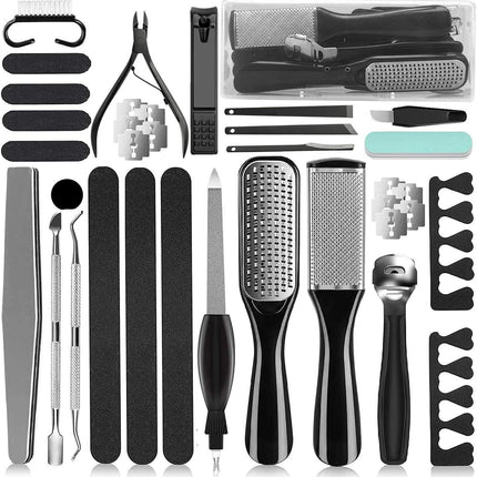 36 in 1 Pedicure Kit, Professional Pedicure Tools Foot Rasp Foot Dead Skin Remover for Home & Salon Care