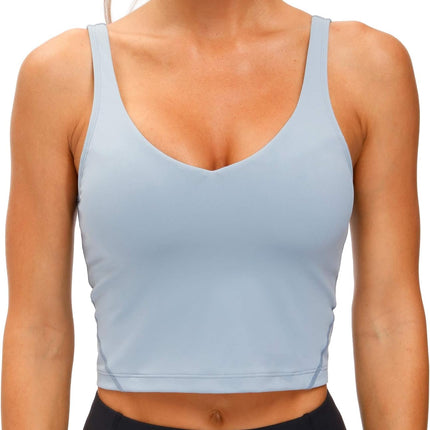 Womens' Sports Bra Longline Wirefree Padded with Medium Support