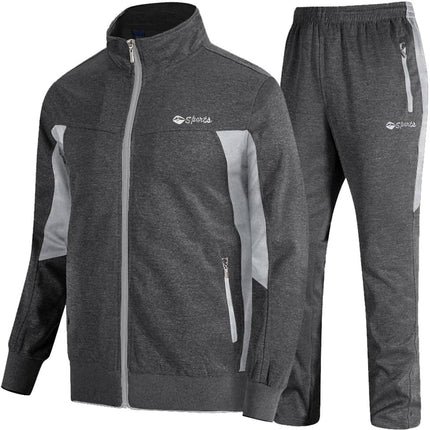 Men'S Tracksuits Sweatsuits for Men Sweat Track Suits 2 Piece Casual Athletic Jogging Warm up Full Zip Sets