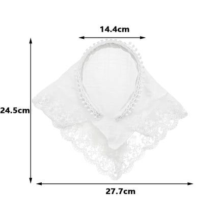 Head Scarf Headband for Women’S Hair, Lace Hair Bandana, Non-Slip Triangle Bandana Turban (Pink)