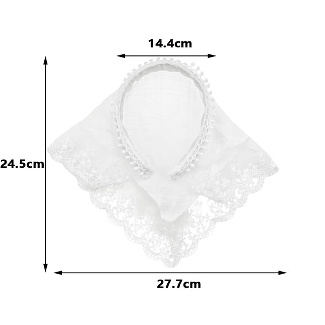 Head Scarf Headband for Women’S Hair, Lace Hair Bandana, Non-Slip Triangle Bandana Turban (Pink)