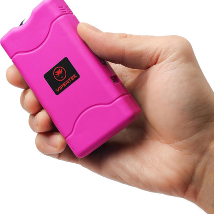 VTS-880 Mini Stun Gun for Self Defense Rechargeable with LED Flashlight