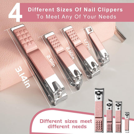 Manicure Set 30 in 1 Nail Clipper Set,  Nail Clippers, Fingernail & Toenail Clippers, Manicure Tools, Pedicure Tools, Suitable for Travel Manicure Kit, Nail Set Kit with Everything Profe