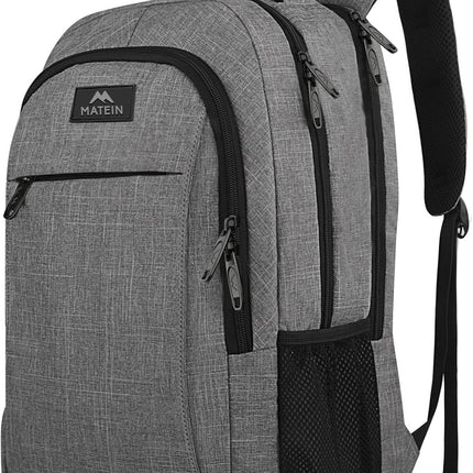 Travel Laptop Backpack, Business anti Theft Slim Sturdy Laptops Backpack Personal Item Bag, Water Resistant College School Computer Bag Gift for Men & Women Fits 15.6 Inch Notebook, Grey