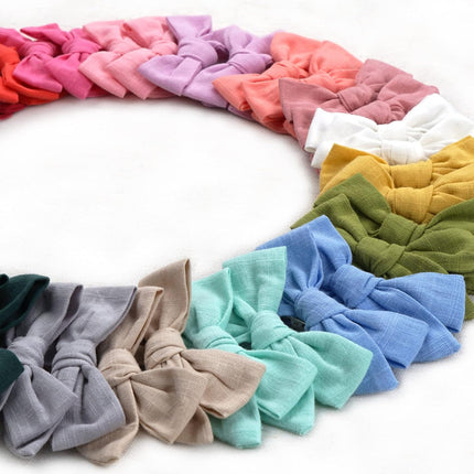 40 Pieces Girls Hair Bows Linen Fabric Bows Alligator Clips Hair Accessories for Little Girls Toddlers Kids and Teens