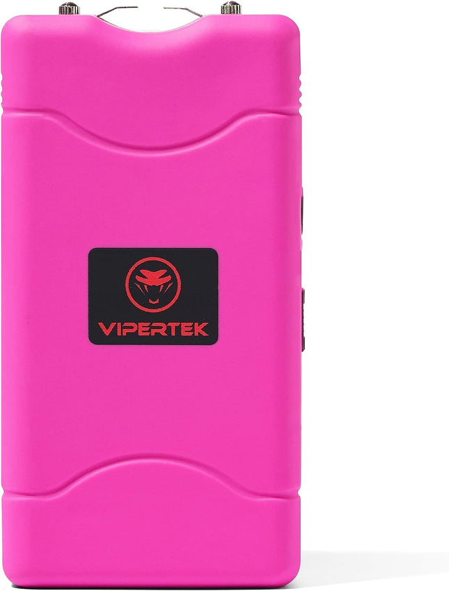 VTS-880 Mini Stun Gun for Self Defense Rechargeable with LED Flashlight
