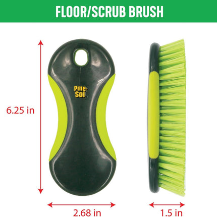 Scrub Brush Set - Long Handle Cleaning Brushes with Heavy Duty Bristles and Comfort Grip - Scrubbers for Kitchen, Household, and Dishwashing, 5 Pieces