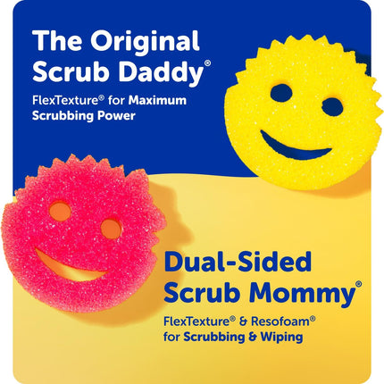 Scrub Mommy Kitchen Sponges - Dual-Sided Dish Sponges for Scrubbing - Non-Scratch Cleaning Sponges for Washing Dishes, Bathroom & Multi-Surface Cleaning - Online Exclusive (3 Count)