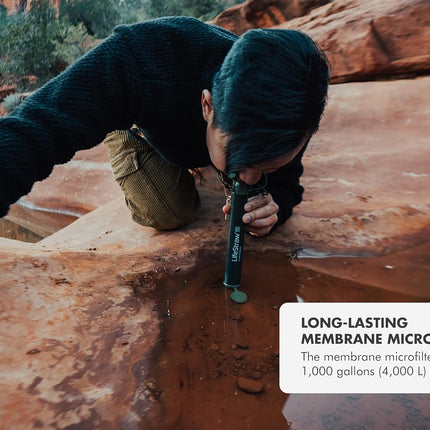 Personal Water Filter for Hiking, Camping, Travel, and Emergency Preparedness