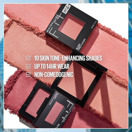 Maybelline Fit Me Blush, Lightweight, Smooth, Blendable, Long-Lasting All-Day Face Enhancing Makeup Color, Coral, 1 Count