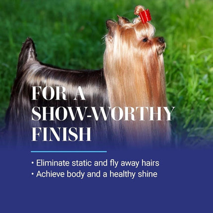 Ice on Ice Detangler and Finishing Dog Spray, Groom like a Professional, Ready to Use, Helps Brush/Comb Glide through Coat, Conditions, No Residue, All Coat Types, Made in USA, 16 Oz