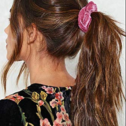 45 Pcs Velvet Hair Scrunchies Elastics Hair Bands for Women Girls | Soft Velvet Scrunchy Hair Ties for Ponytails Hair Ties Ropes Scrunchie Hair Accessories - Great Gift for Holiday Seasons