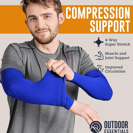 UV Sun Sleeves for Men & Women, Cooling Arm Sleeves UPF 50+ | Golf, Tattoo Cover Up, Sun Protection