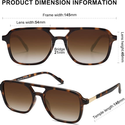 Retro Aviator Sunglasses for Women Men,Trendy Rectangle Womens Mens Shades Sun Glasses SJ2202