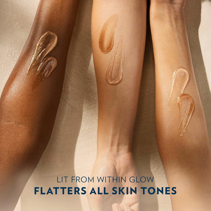 Vaseline Glazed and Glisten Sunlit Glow Body Gel Oil Vanilla Cocoa Shimmering with Ultra-Hydrating Lipids and 100% Pure Cocoa Butter, 6.8 Oz