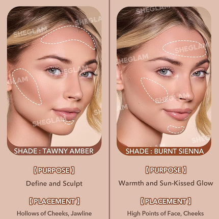 Sun Sculpt Cool Toned Liquid Contour Stick Long Lasting Cream Matte Bronzer Makeup - 05 Golden Sun