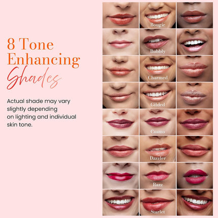 Frosted Finish Lipstick, Long Wear Moisture-Rich Shades with Natural Minerals, Matte Lipstick Contains Shea Butter, Grapeseed & Avocado Oils, Lead-Free, Gilded