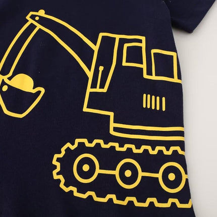 Toddler Boy Summer Clothes Outfits Kids Cotton Short Sleeve Shirt Shorts Set 2-7 Years
