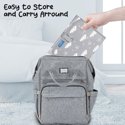 Baby Portable Changing Pad Travel - Waterproof Compact Diaper Changing Mat - Lightweight & Foldable Baby Diaper Changer, Newborn Shower Gifts