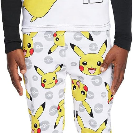Boys' 6-Piece Snug-Fit Cotton Matching Pajama Set, Soft & Cute Pajamas for Kids