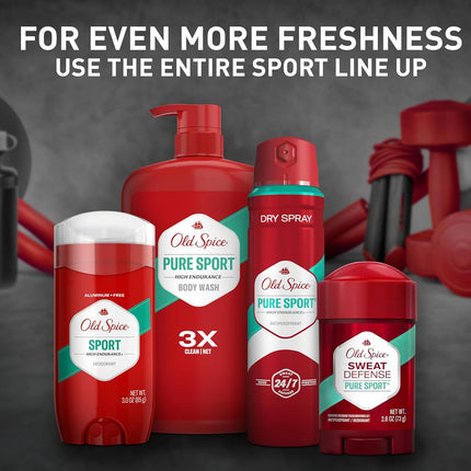 Aluminum Free Deodorant for Men, High Endurance, 24/7 Sweat Defense & Odor Protection to Eliminate Odors, 24/7 Freshness & Lasting Scent, Sport Scent, 3.0 Oz (Pack of 3)