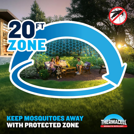E-Zoneguard Patio Rechargeable Mosquito Repeller with 20-Foot Zone of Scientifically Proven Outdoor Protection; 5.5-Hr Battery; 12-Hr Refill; Bug Spray Alternative; Deet-Free; Black