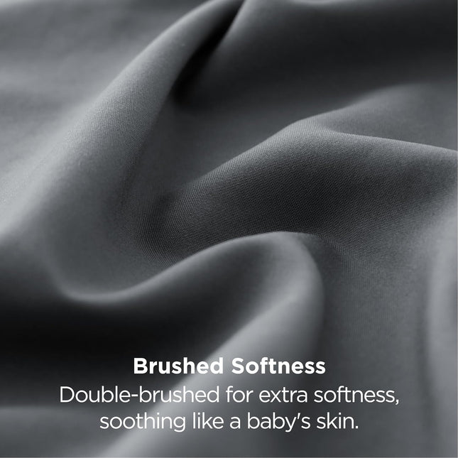 Bedsure Pillow Cases Queen Set of 2 - Dark Grey Double Brushed Microfiber Pillowcases 2 Pack, Super Soft Cooling Pillow Case Covers with Envelope Closure for Kids, Wrinkle, Fade Resistant, 20”X30“