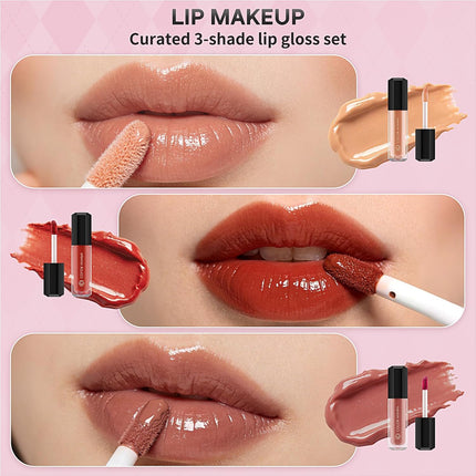 Beginner Makeup Kit for Teens with the Small Cosmetic Train Case Included 24-Colors Eyeshadow Palette Blushes Bronzer Highlighter Lipstick Brushes Mirror(Pink)