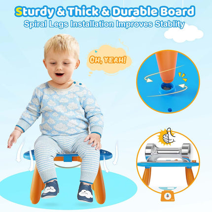 Magnetic Drawing Board, Toddler Girl Toys for 1-3 Year Old, Doodle Board Pad Learning and Educational Toys for 1 2 3 Year Old Baby Kids Birthday Gift (Light Blue)