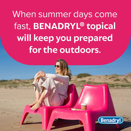 Benadryl Topical Itch Relief Gel, Extra Strength, Contains 2% Diphenhydramine Hcl, Soothing Relief from Scrapes, Insect Bites, Sunburn and More, Great for Outdoors, 3.5 Fl Oz