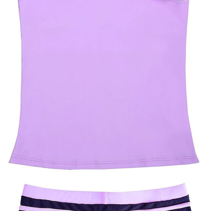 Little Girls' Summer Swimwear Two Piece Boyshort Tankini Kids Swimsuit