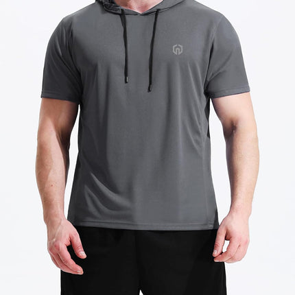 Dry Fit Workout Athletic Muscle Tank Top Running Shirts with Hoods