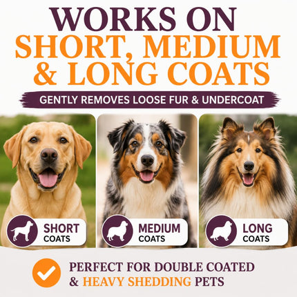 Dog Brush for Shedding | Patented Deshedding Dog Brush | Pet Hair Remover for Short, Medium & Long Coats | Made in USA | 5 Inch