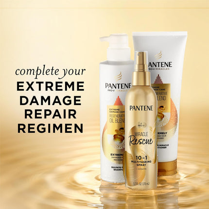 Miracle Rescue 10In1 Multitasking Spray - Heat Protection, Detangles, Repairs Damaged, Dry Hair, Improves Shine, Leave-In Conditioning Treatment with Keratin and Pro-Vitamin B5, 5.7 Oz