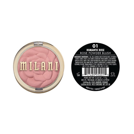 Rose Blush, Powder Blush for Cheeks, Cruelty Free Makeup - Shape, Contour & Highlight Face for a Natural Matte Finish -Romantic Rose