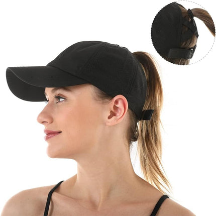 Womens Criss Cross Ponytail Hat Quick Drying Baseball Cap Sun Hats UV Protection Sport Cap