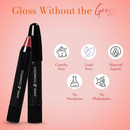 Retractable Lip Crayon, High Shine Long Lasting Lip Liner with Vitamins C & E, Shea & Cocoa Butter, Ultra Smooth Full Coverage Lipstick with Antioxidant Protection, Cognac