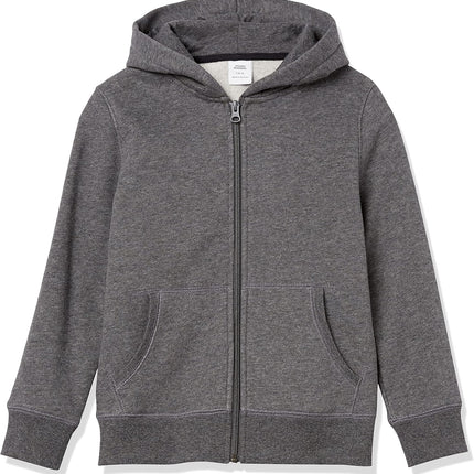 Boys and Toddlers' Zip-Up Hooded Sweatshirt, Soft Brushed Fleece