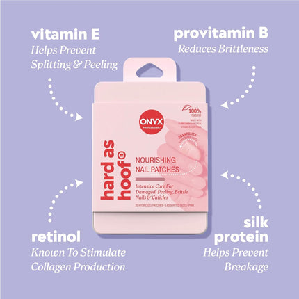 Hard as Hoof Nail Repair Patches - Nail and Cuticle Strengthening Treatment, Nail Strengthener and Growth, Nail Care, 20 Count